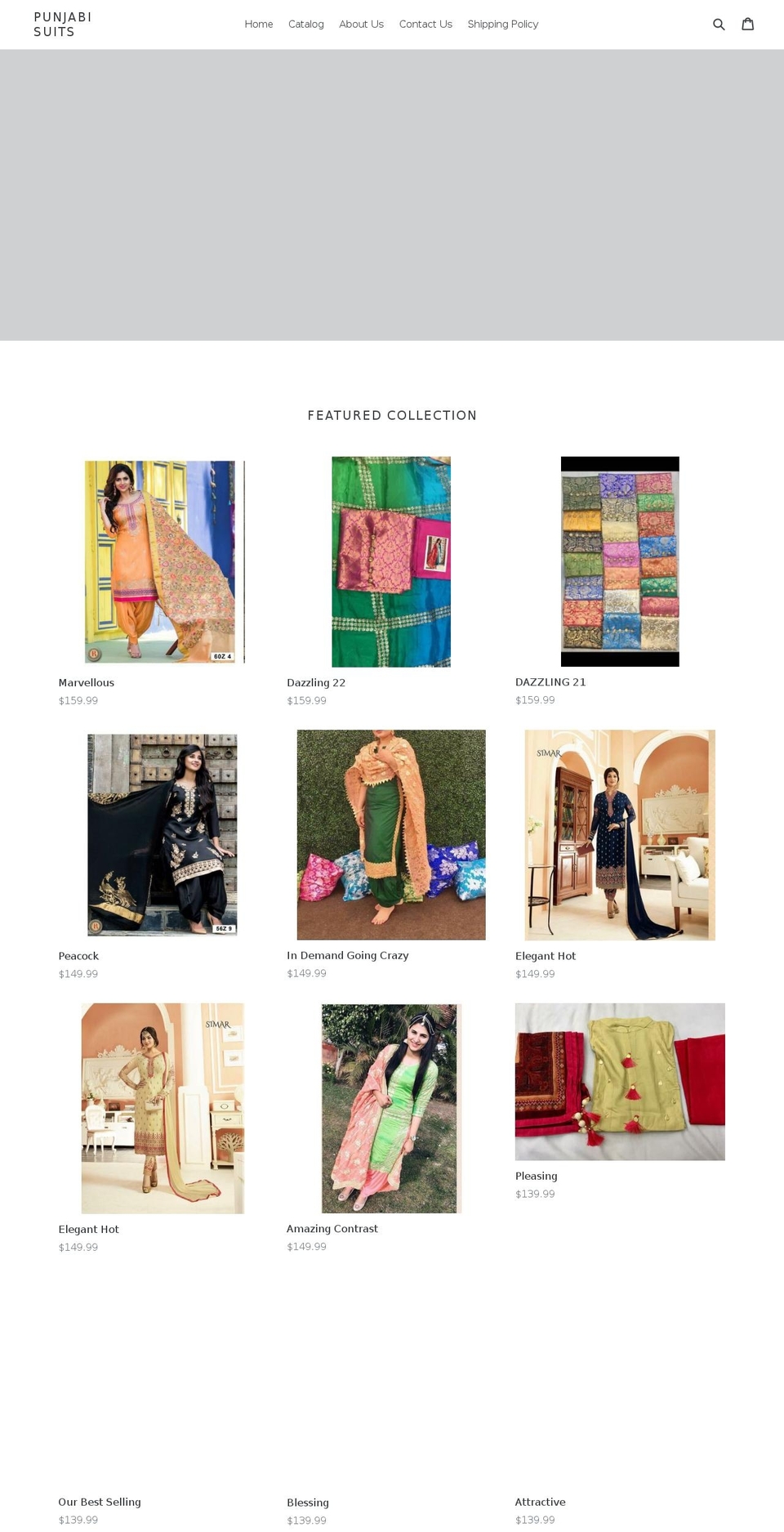 punjabisuits1.com — Shopify storefront screenshot