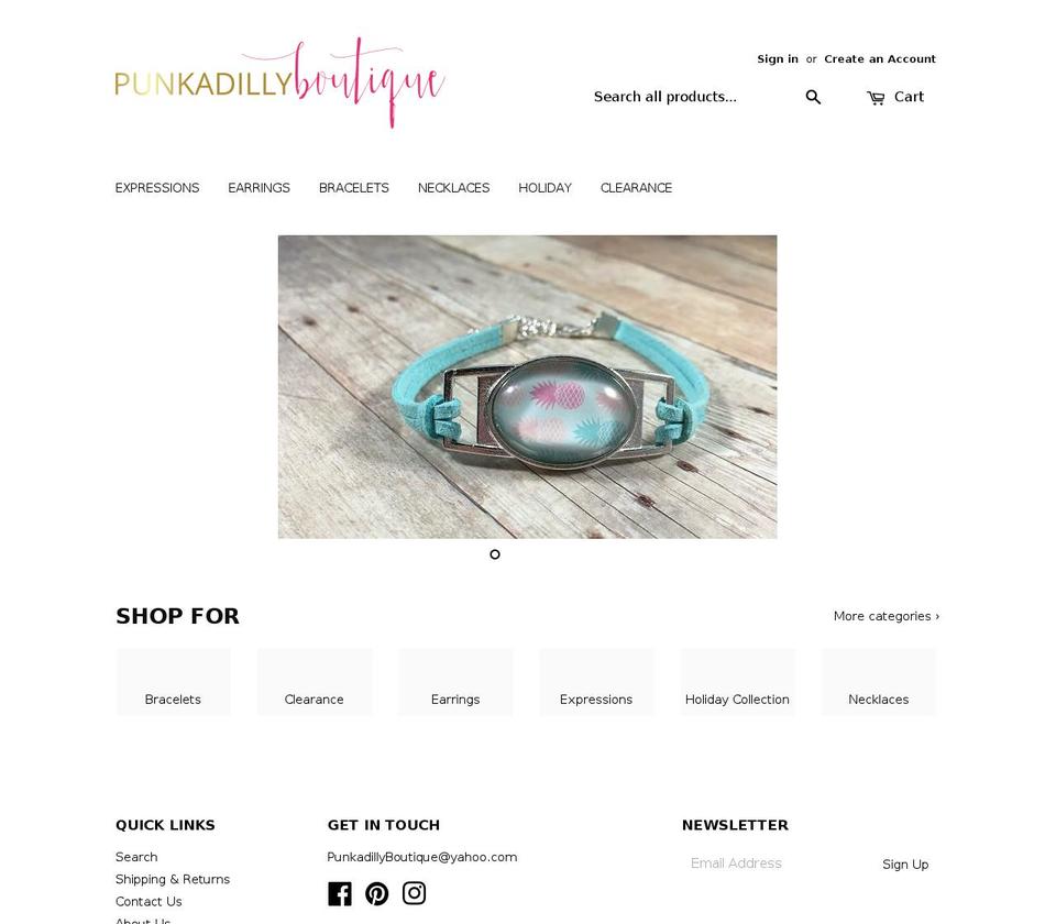 punkadillyboutique.com — Shopify storefront screenshot