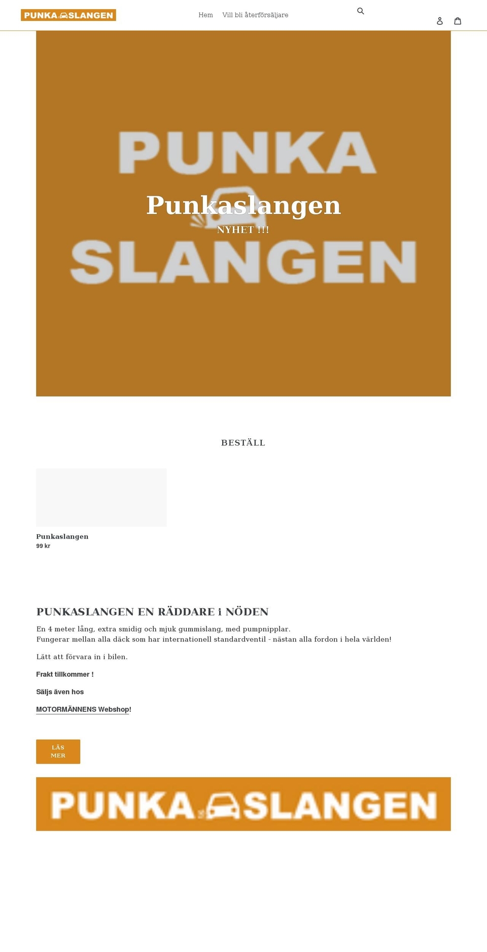 punkaslangen-se.myshopify.com shopify website screenshot