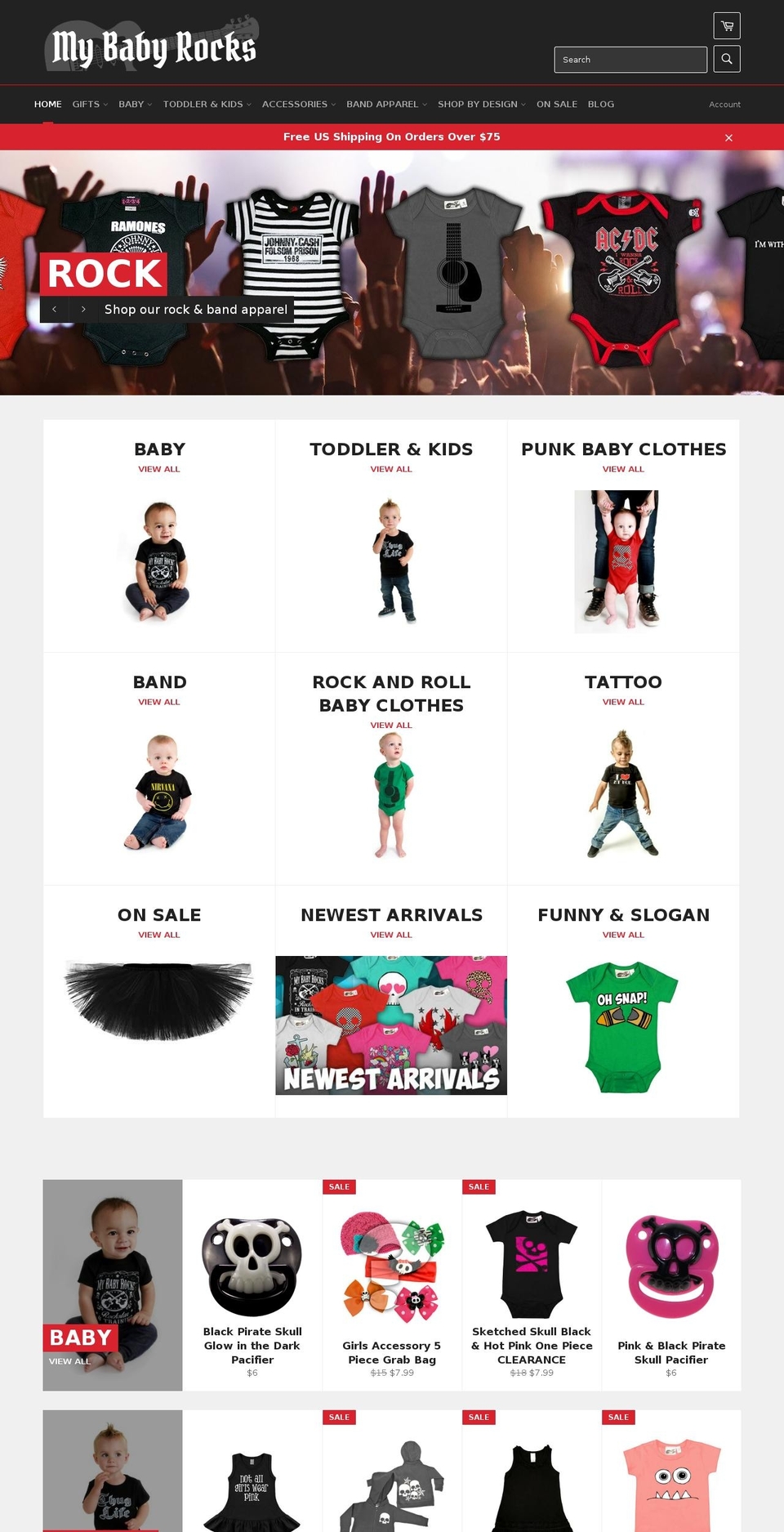 punkbabyclothes.net shopify website screenshot