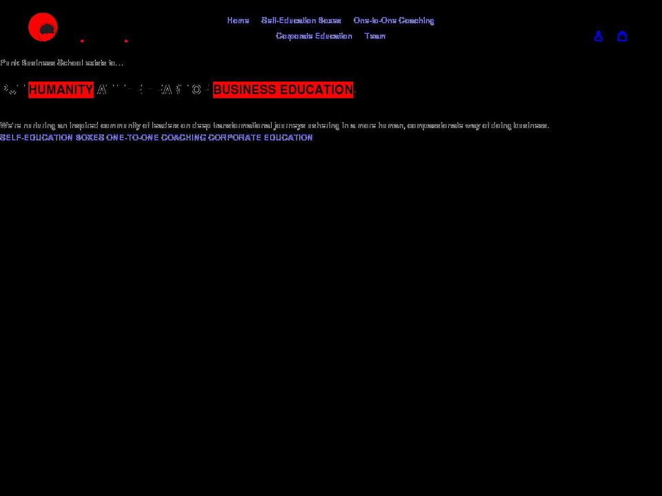 punkbusinessschool.com shopify website screenshot