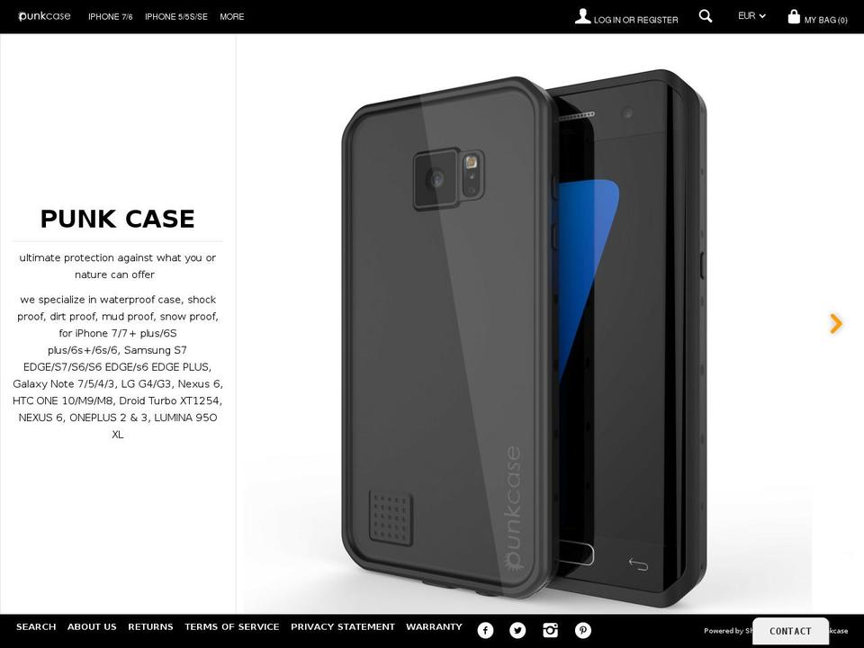 punkcase.com shopify website screenshot