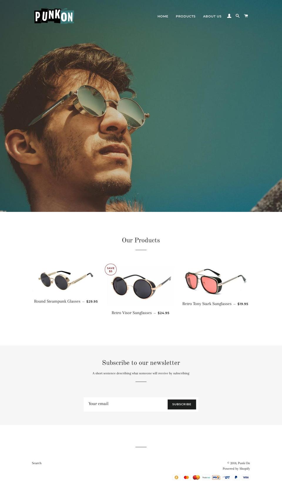 punkon.com — Shopify storefront screenshot