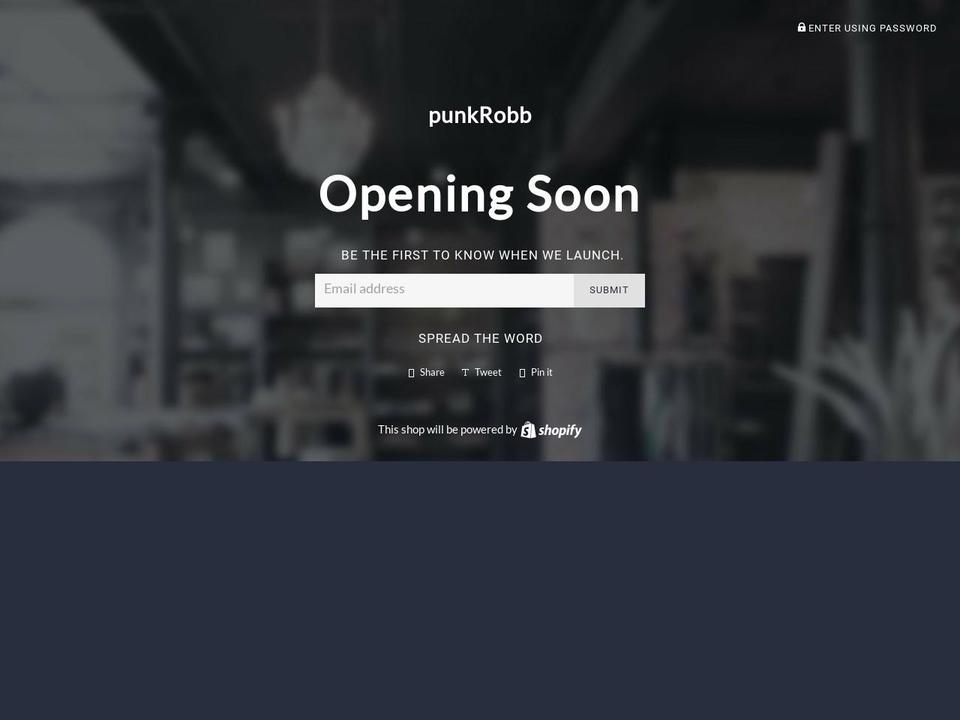 punkrobb.com — Shopify storefront screenshot