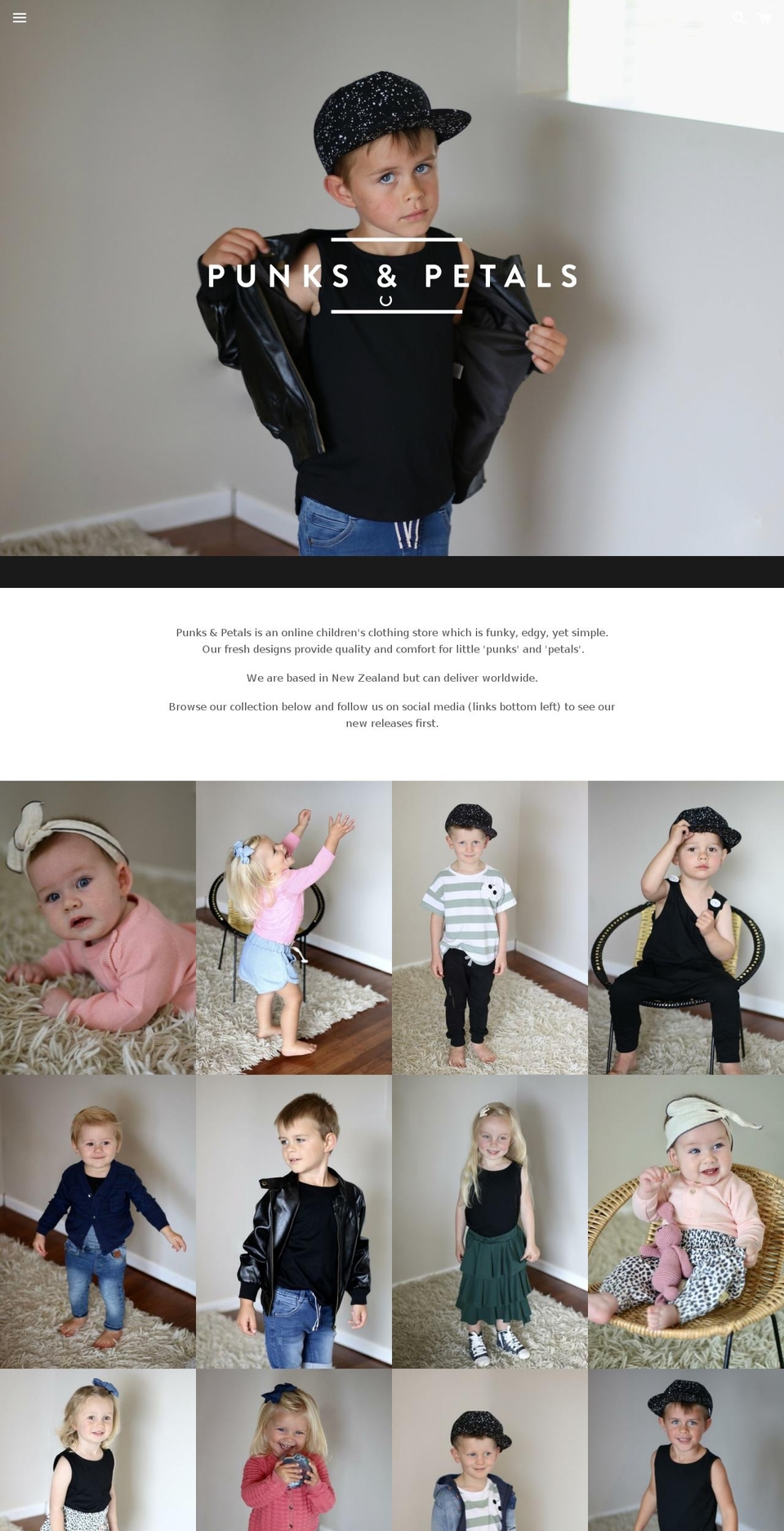 punksandpetals.com — Shopify storefront screenshot