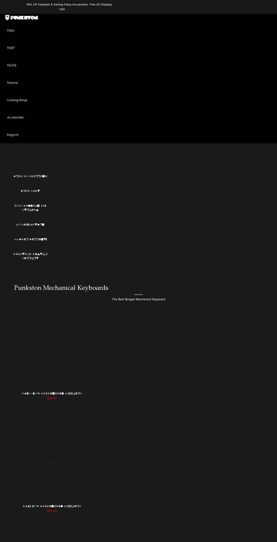 punkston.com shopify website screenshot