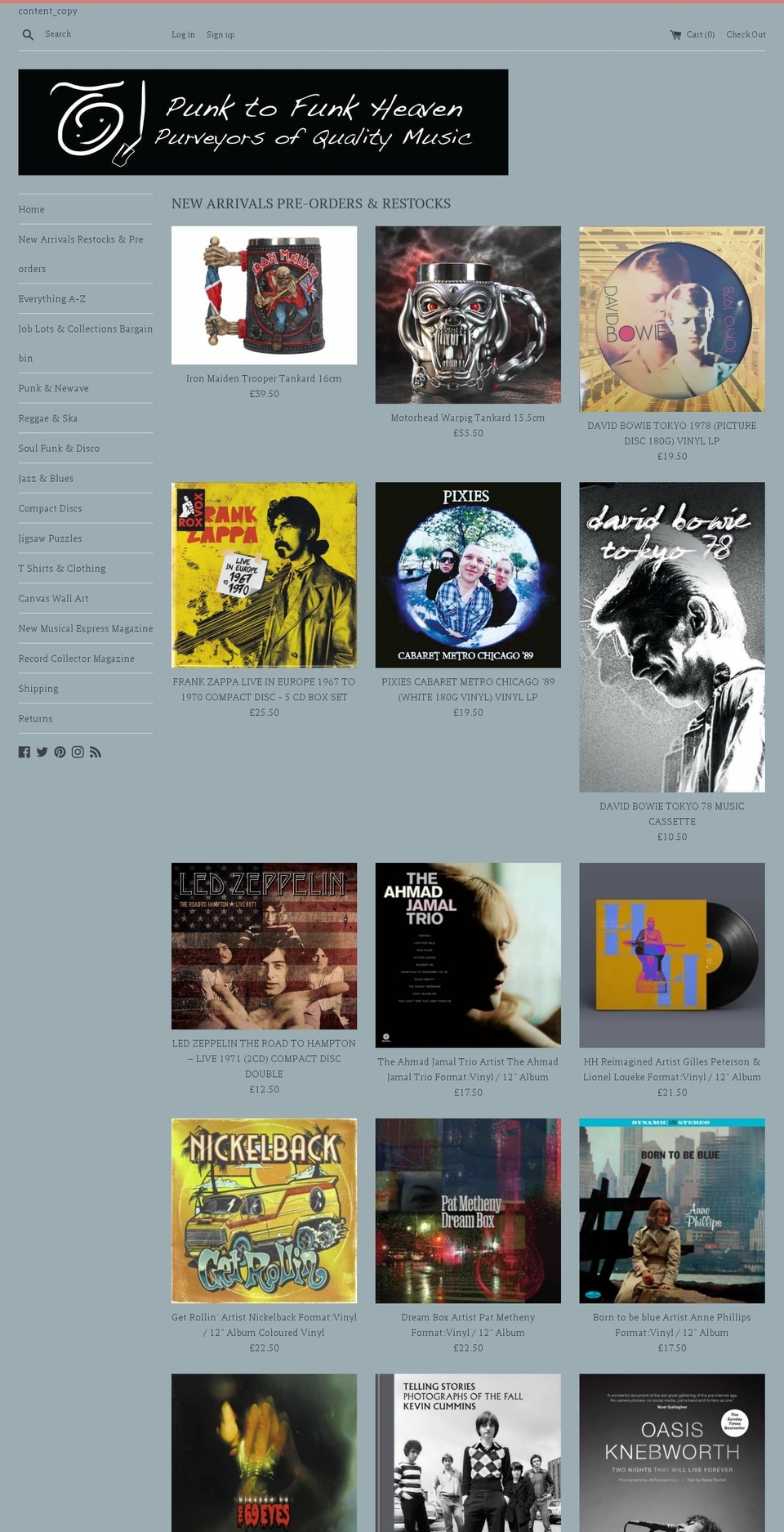 punktofunkheaven.co.uk shopify website screenshot