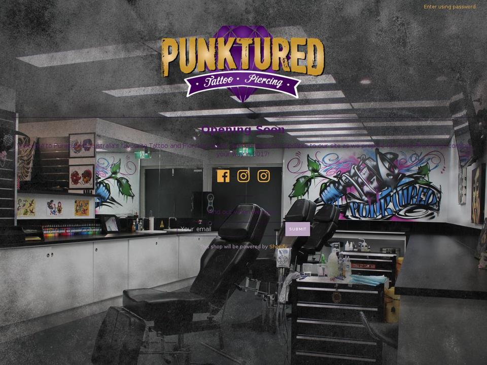 punktured.com.au shopify website screenshot