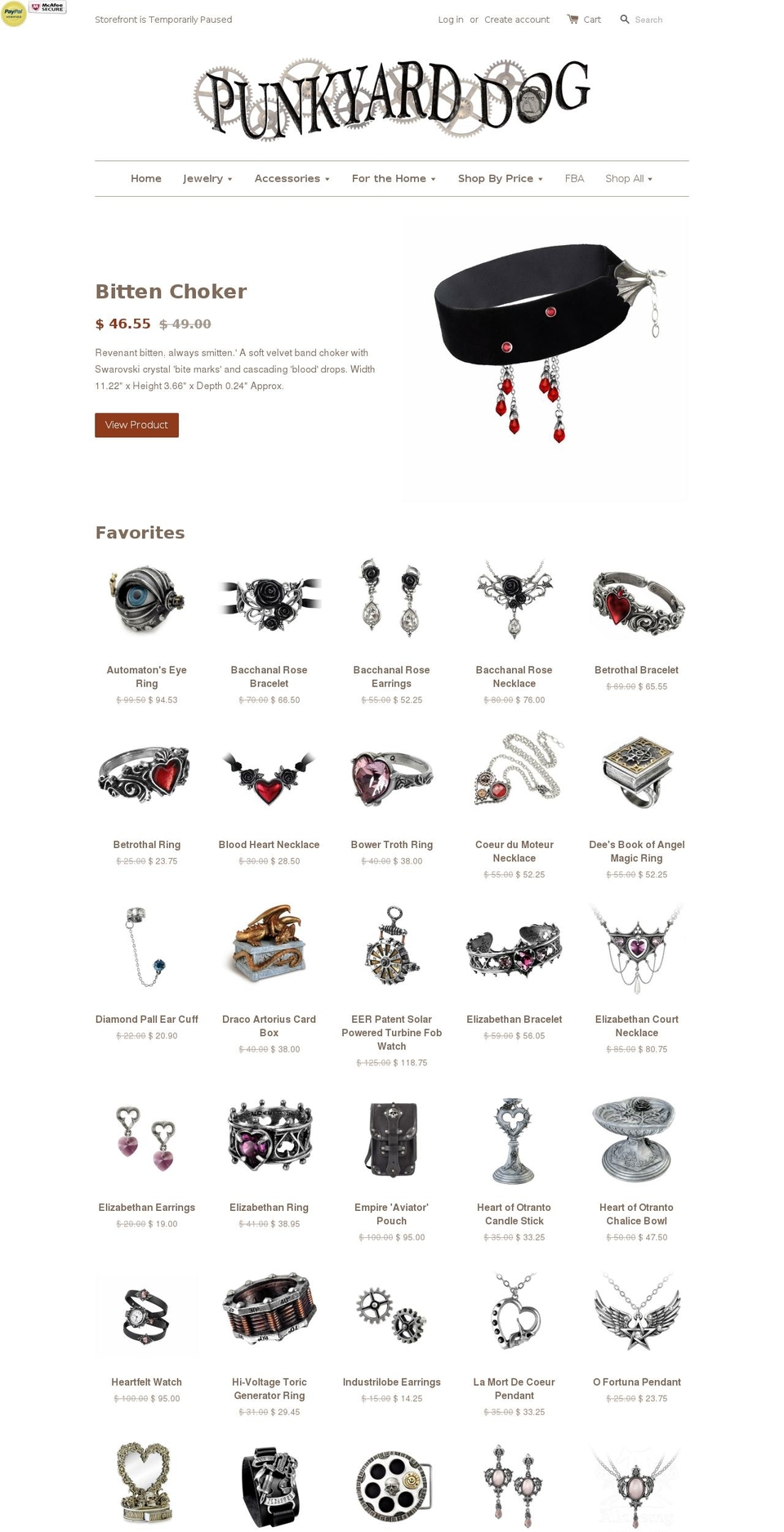 punkyarddog.com shopify website screenshot