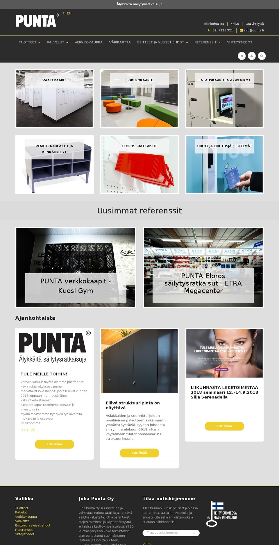 punta.fi shopify website screenshot
