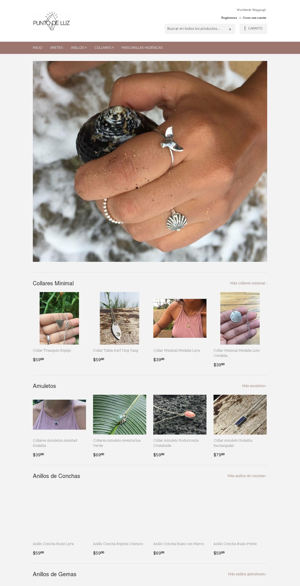 puntodeluz.net shopify website screenshot