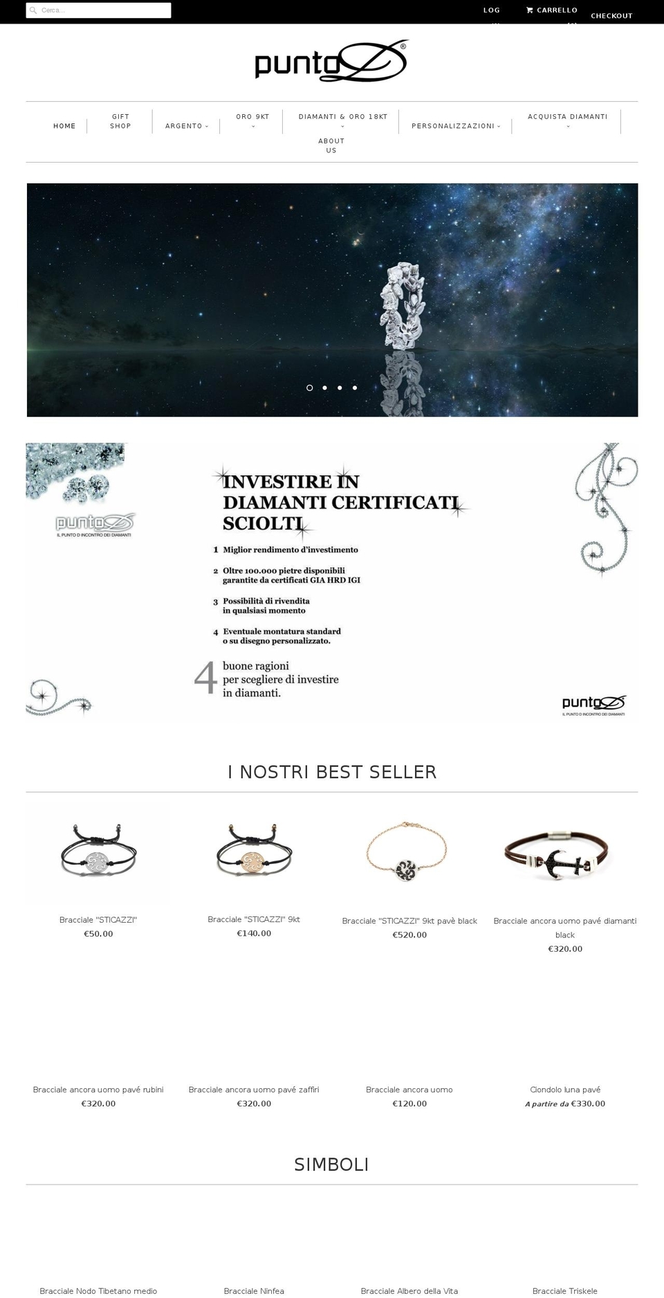 puntodgioielli.com shopify website screenshot