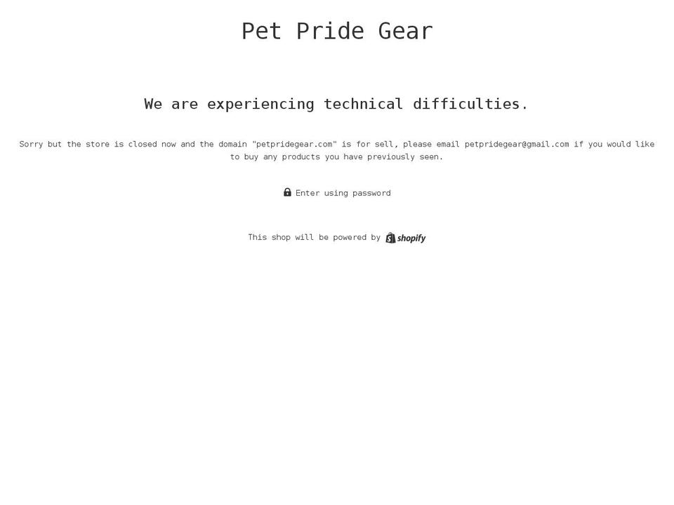 pup-pride-gear.myshopify.com shopify website screenshot