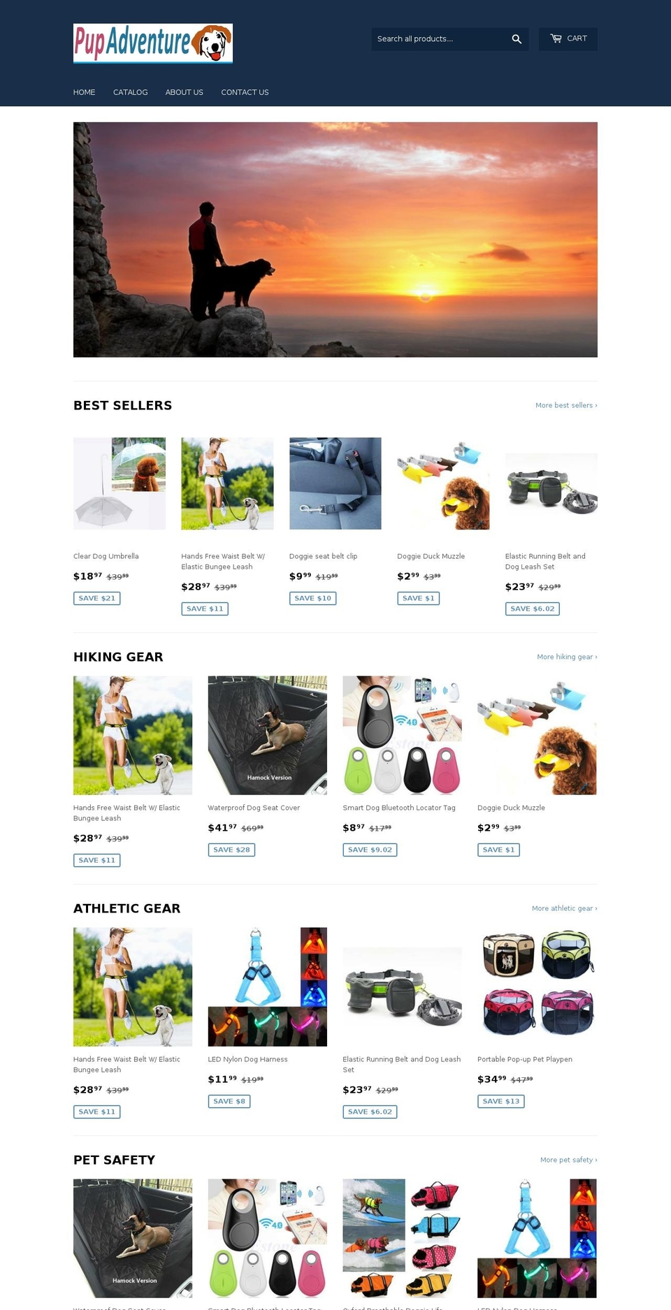 pupadventure.com — Shopify storefront screenshot