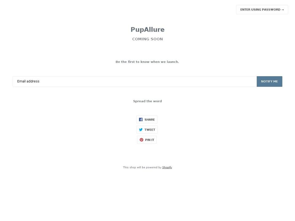 pupallure.com — Shopify storefront screenshot