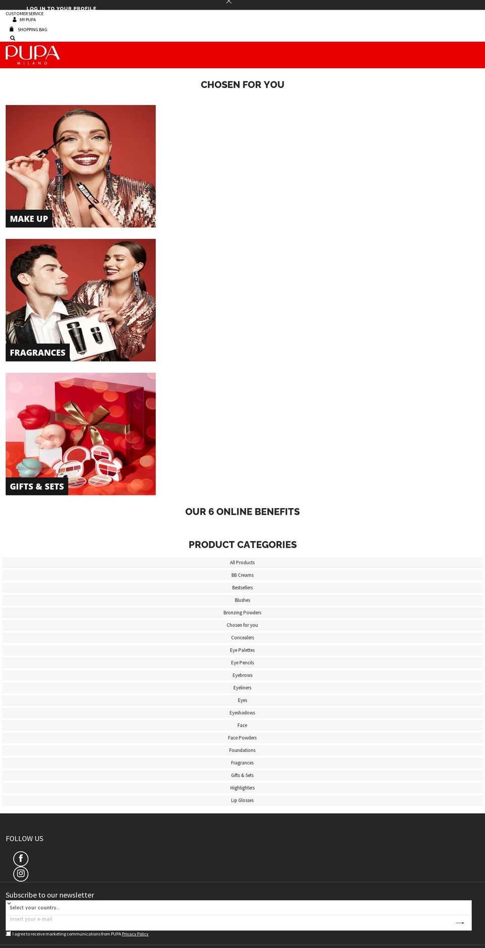 pupamilano.ca shopify website screenshot