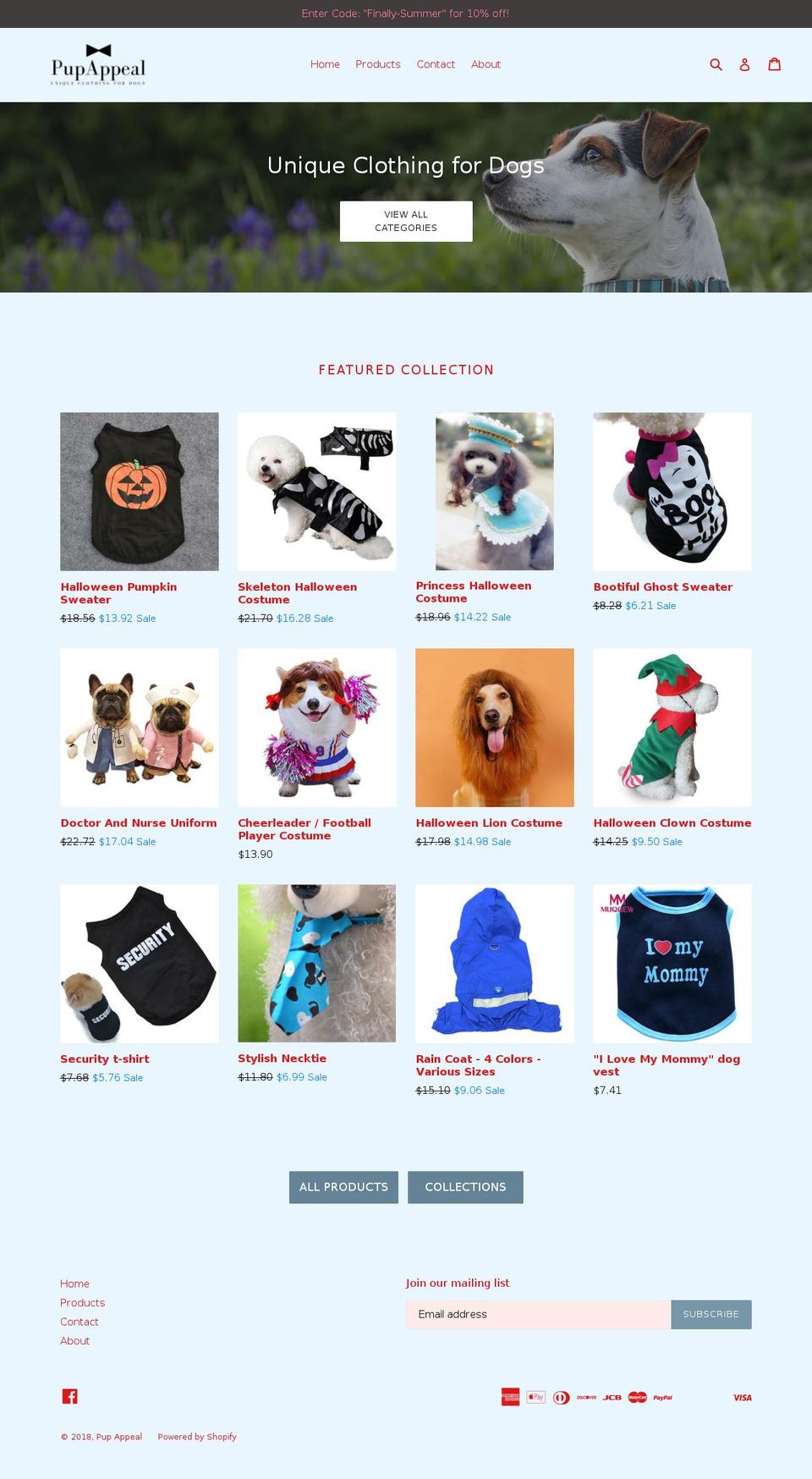 pupappeal.com — Shopify storefront screenshot