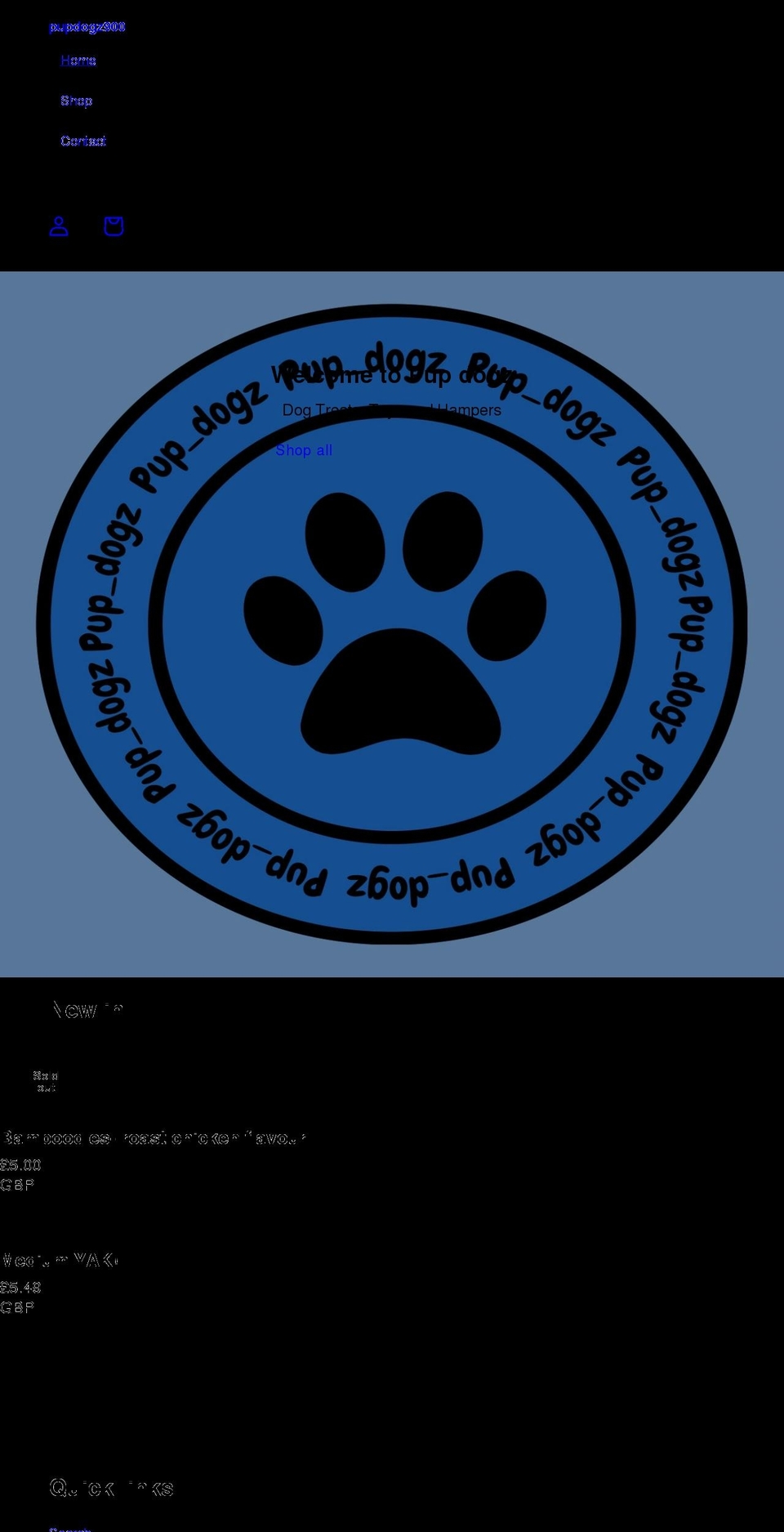 pupdogz.com shopify website screenshot