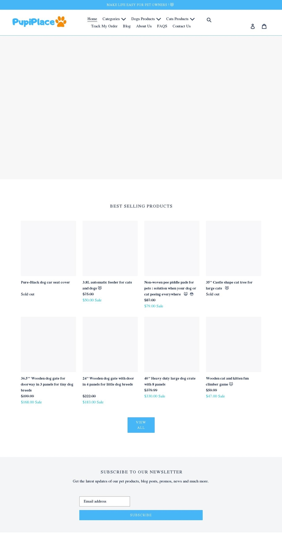 pupiplace.com shopify website screenshot