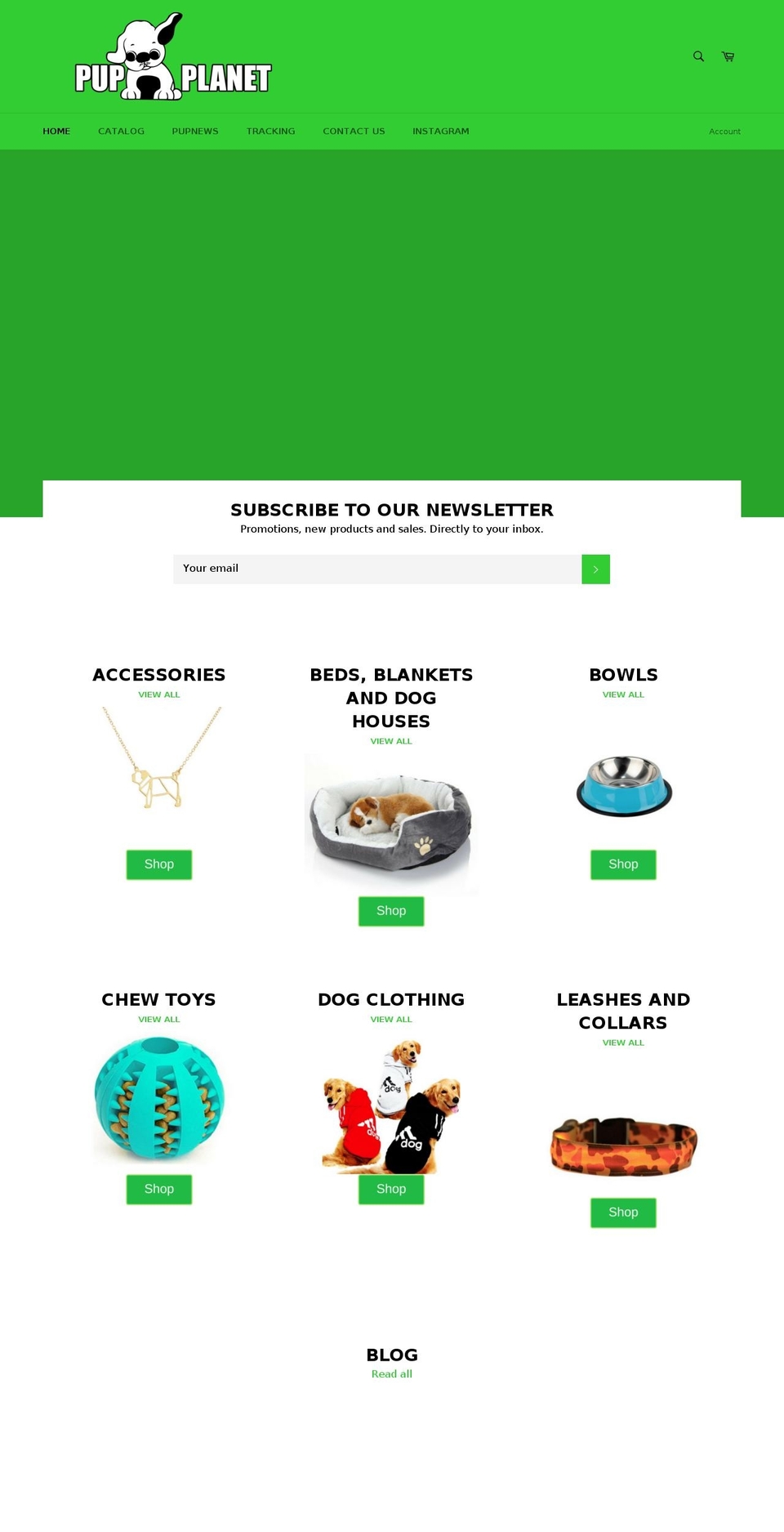 puplanet.com shopify website screenshot