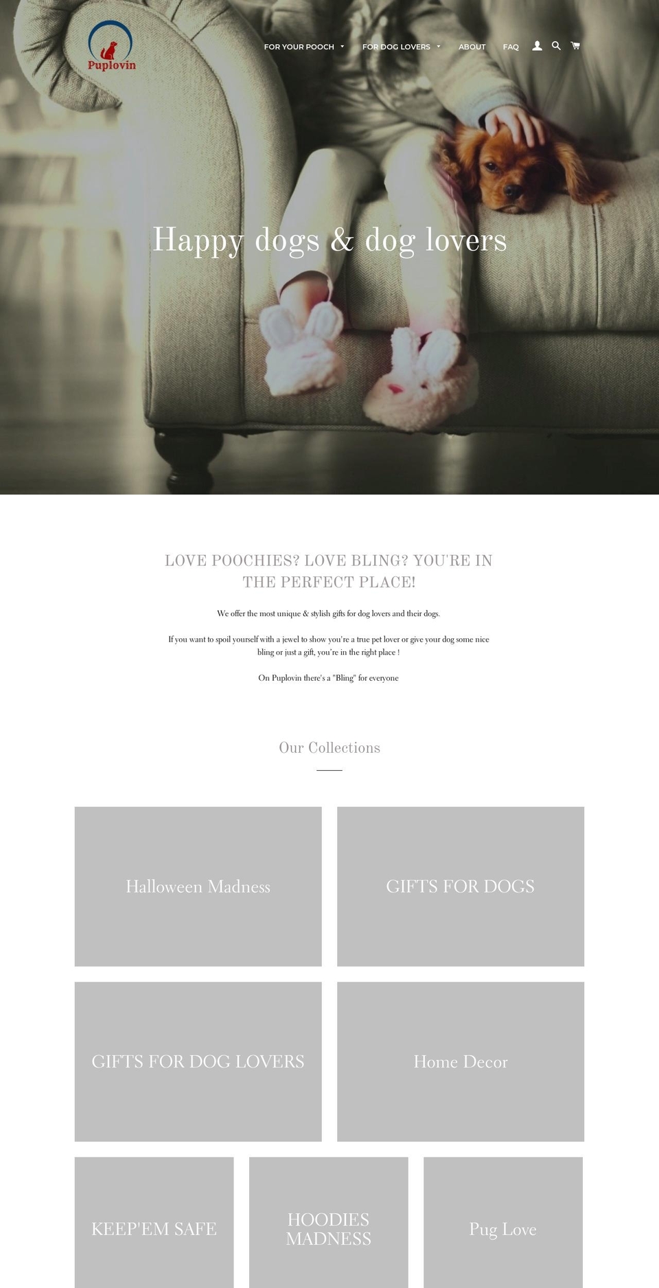puplovin.com — Shopify storefront screenshot
