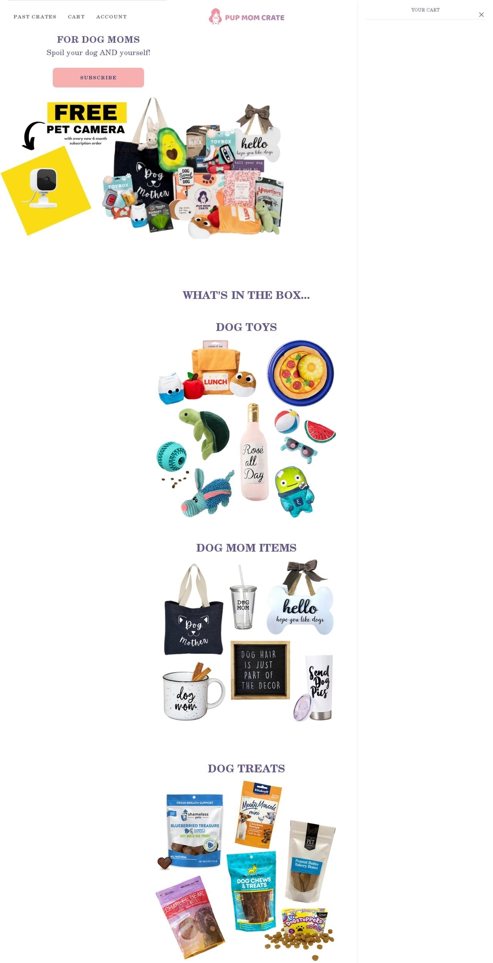 pupmomcrate.com shopify website screenshot