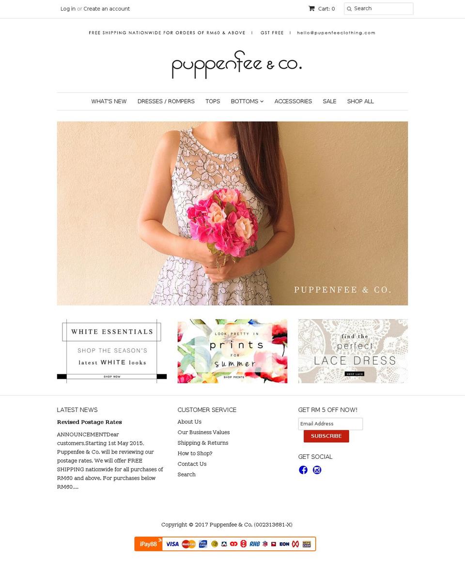 puppenfeeclothing.com shopify website screenshot