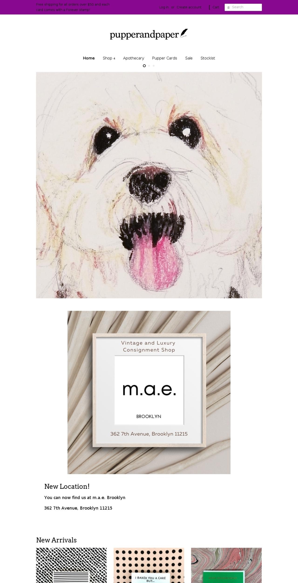 pupperandpaper.com — Shopify storefront screenshot