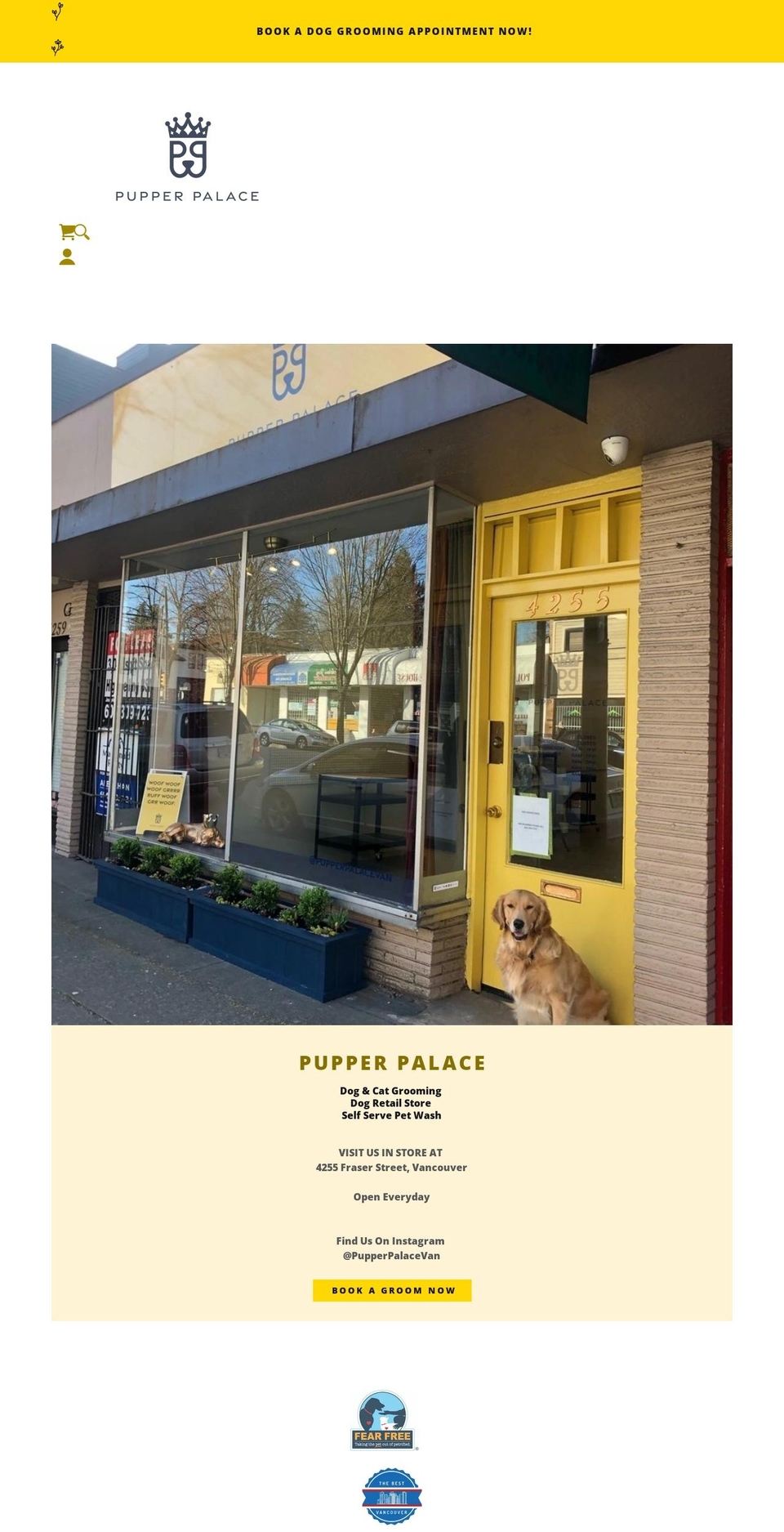 pupperpalace.com — Shopify storefront screenshot