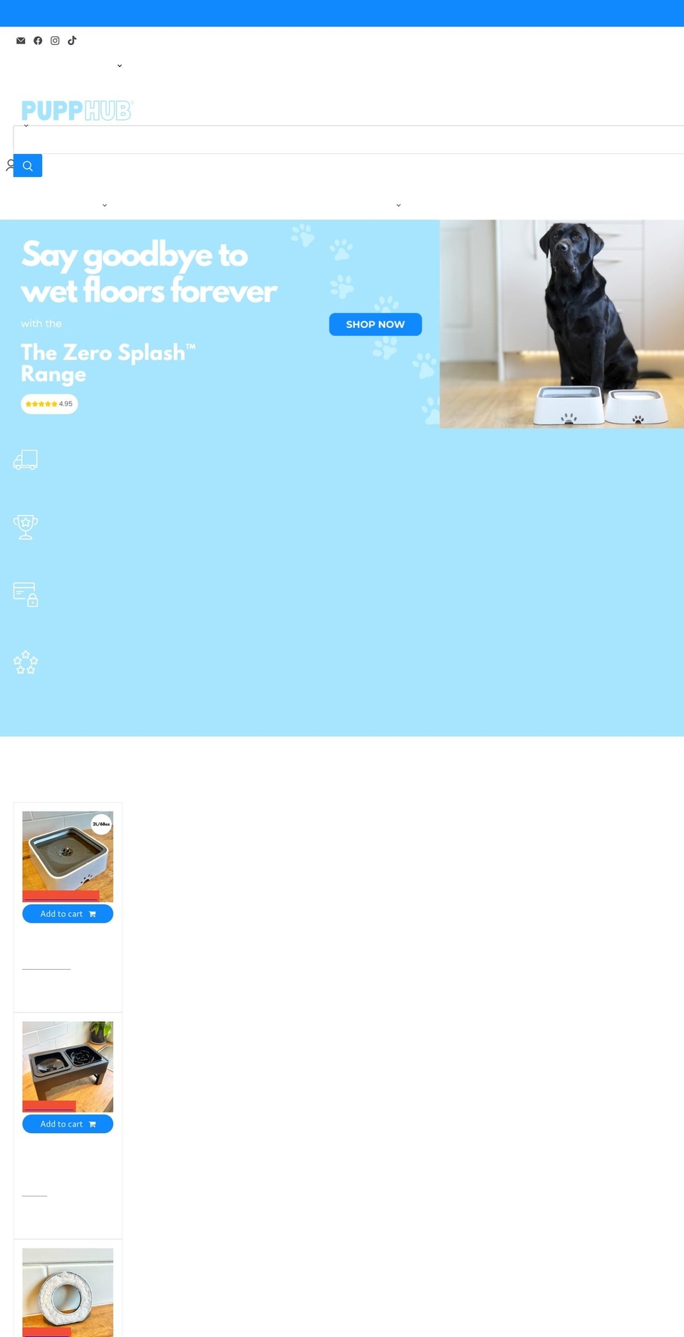 pupphub.com shopify website screenshot