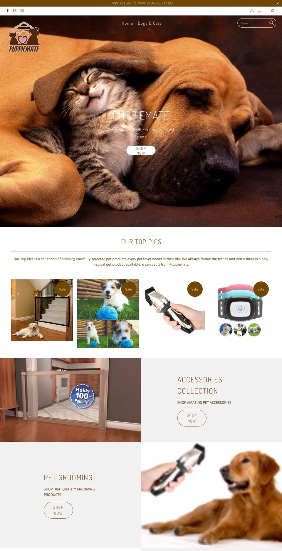 puppiemate.com shopify website screenshot