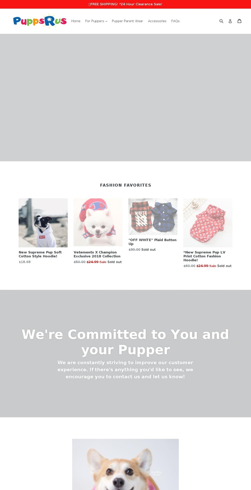 puppsrus.com — Shopify storefront screenshot