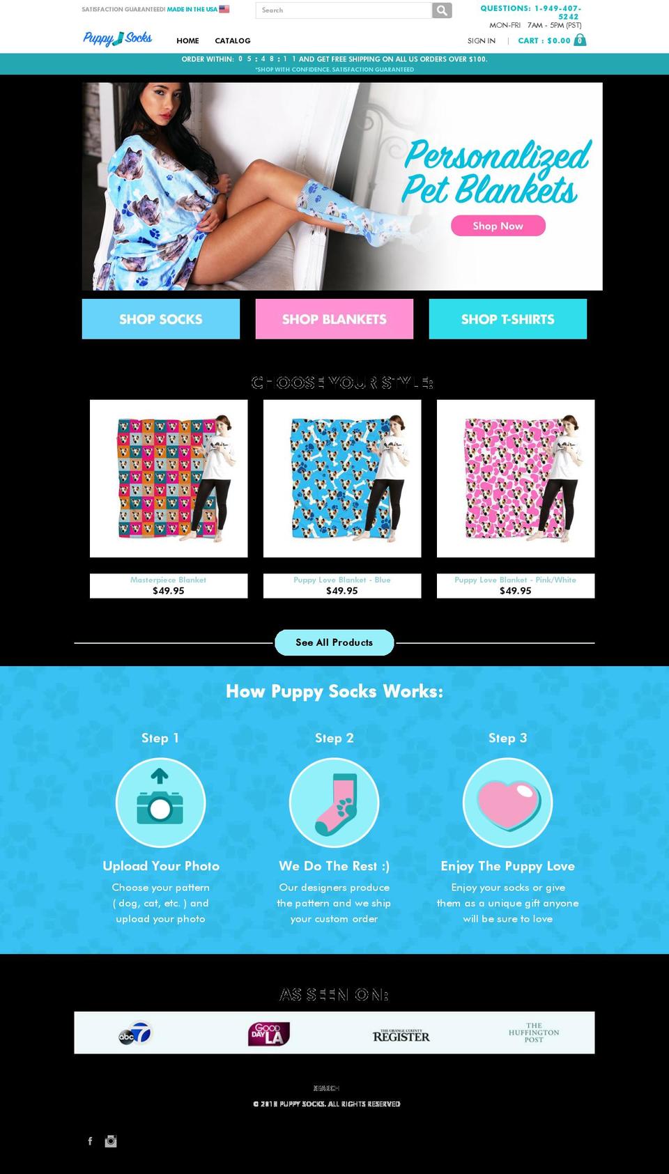 puppyblankets.com — Shopify storefront screenshot