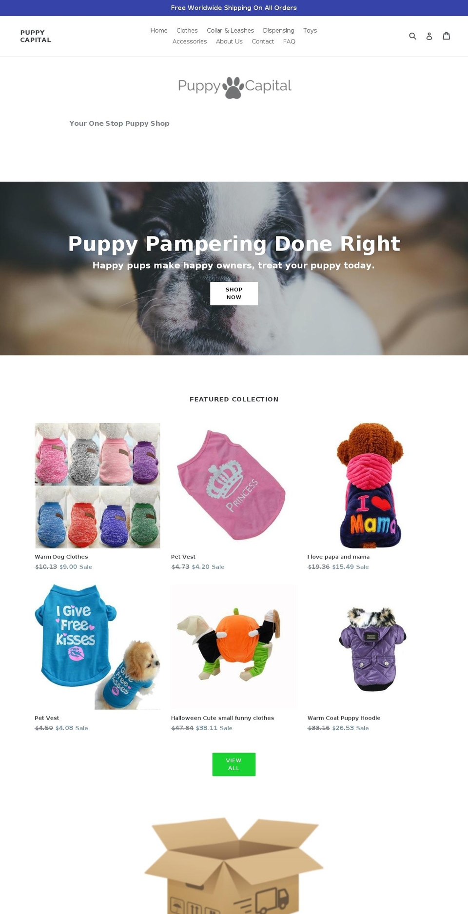 puppycapital.com shopify website screenshot