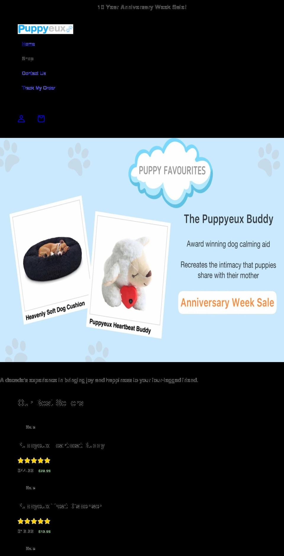 puppyeux.com shopify website screenshot