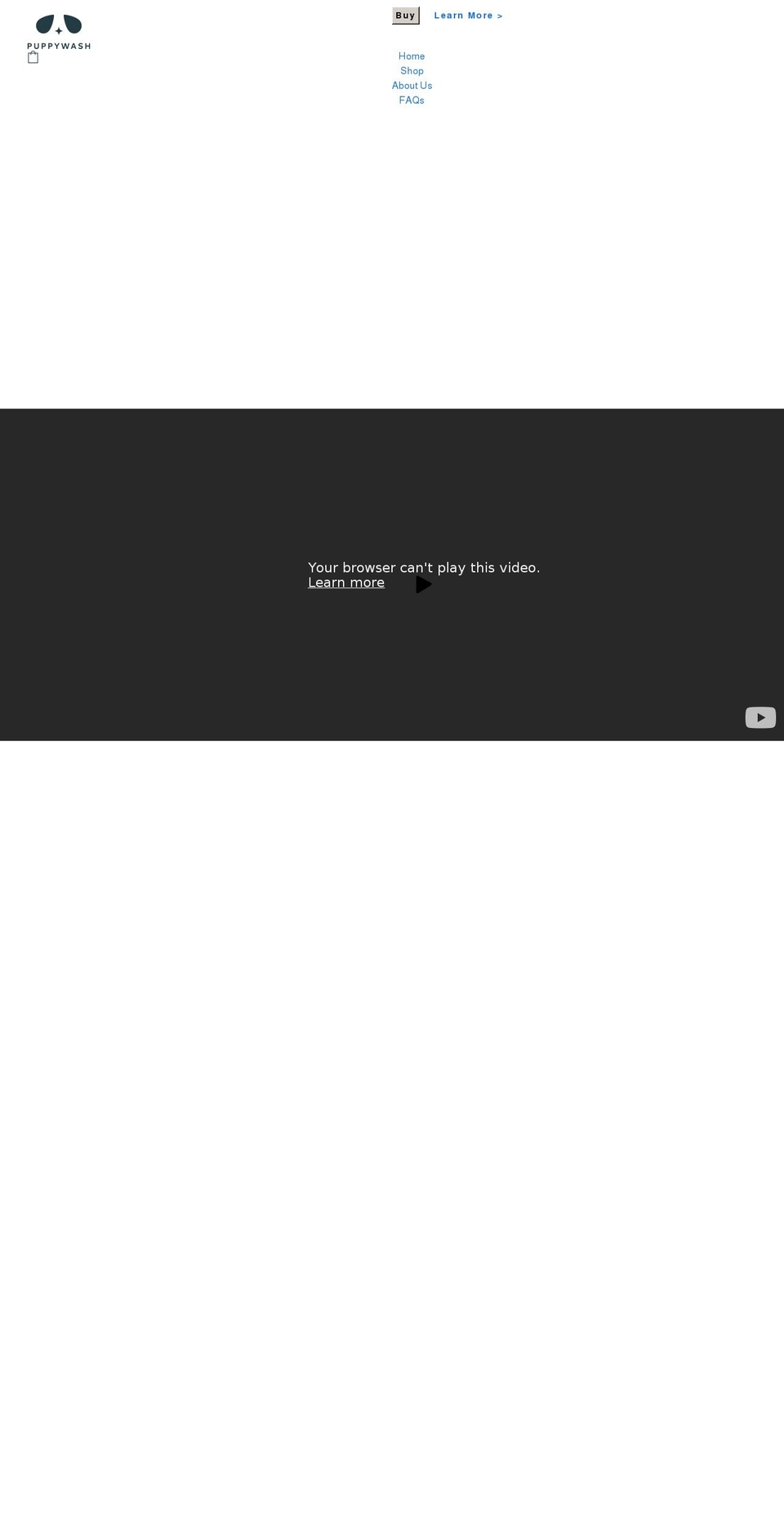 puppywash.com shopify website screenshot