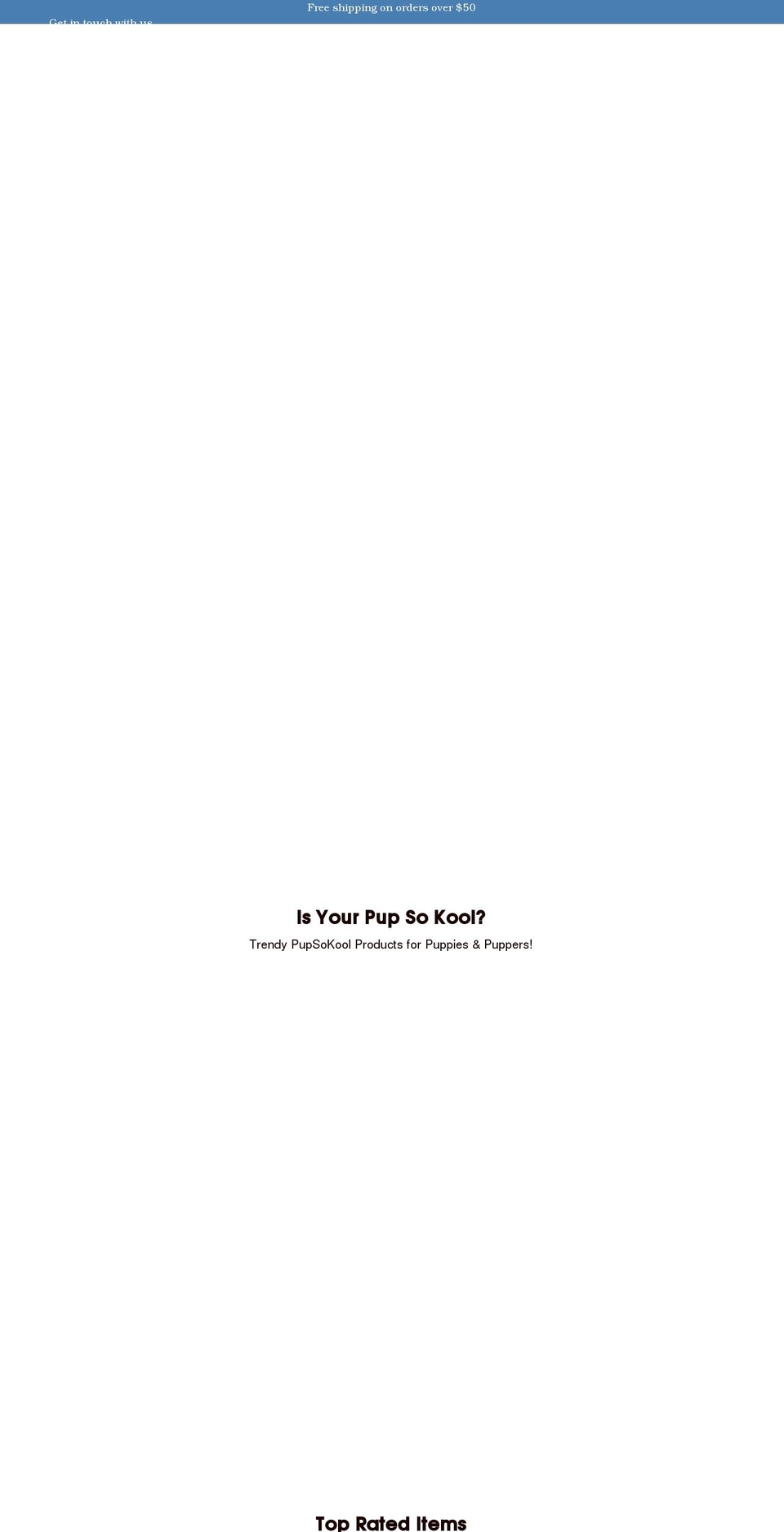 pupsokool.com shopify website screenshot