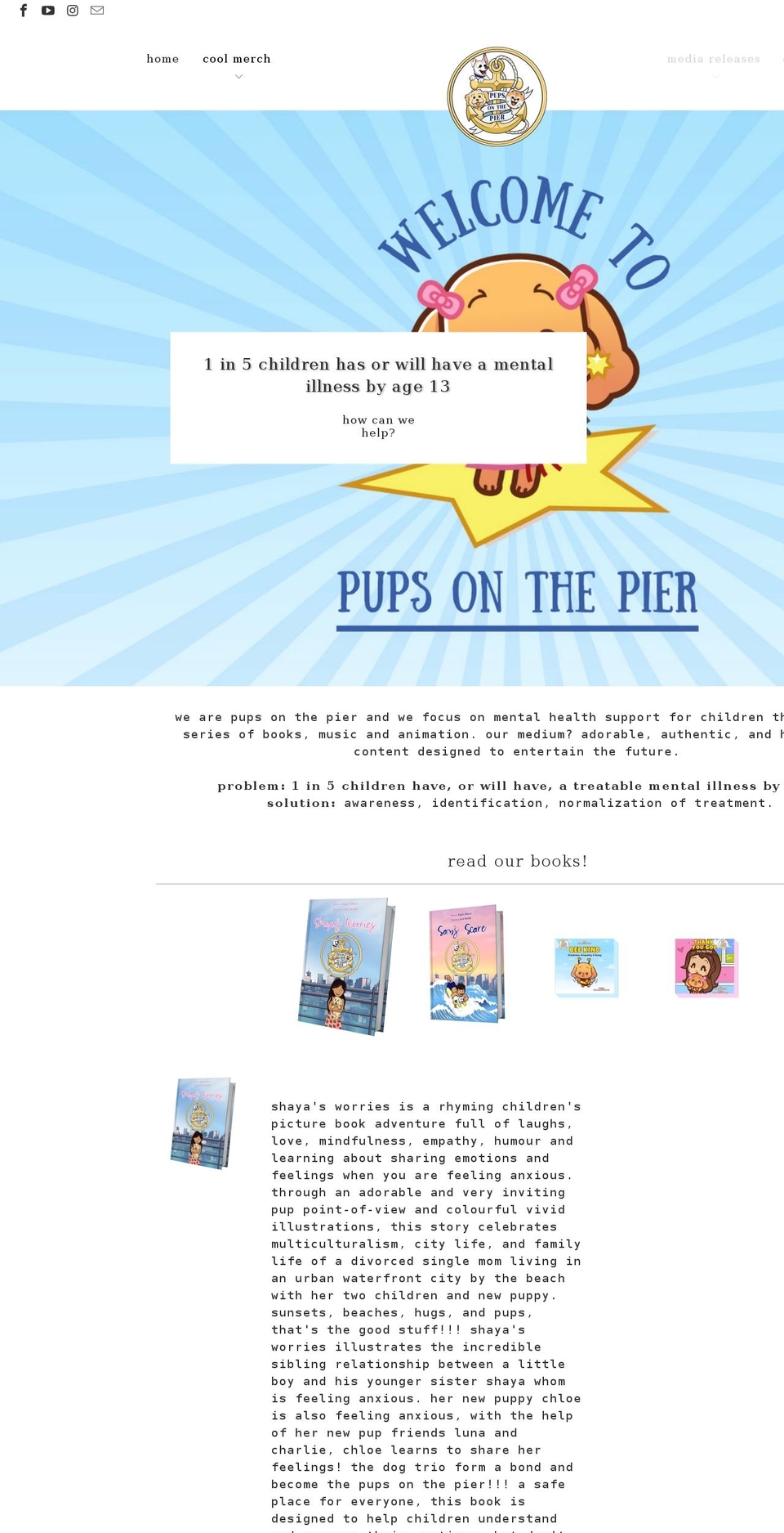 pupsonthepier.com shopify website screenshot