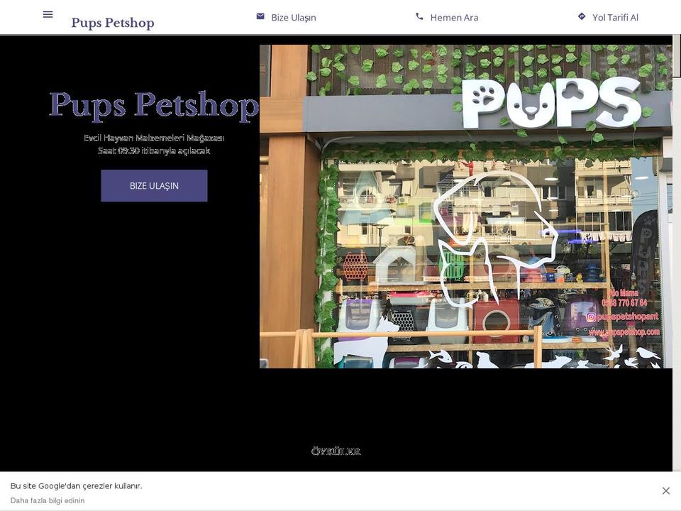 pupspetshop.com — Shopify storefront screenshot