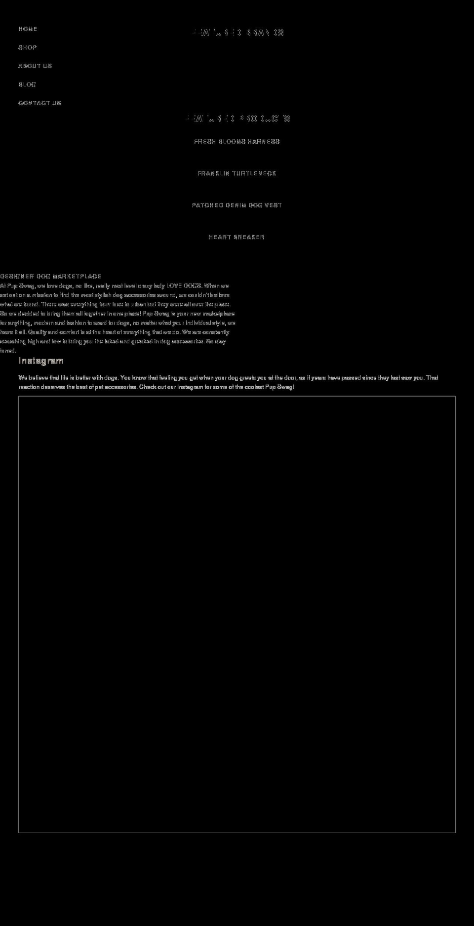 pupswag.com.au shopify website screenshot