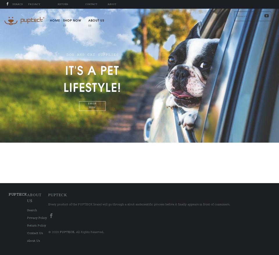 pupteck.com shopify website screenshot