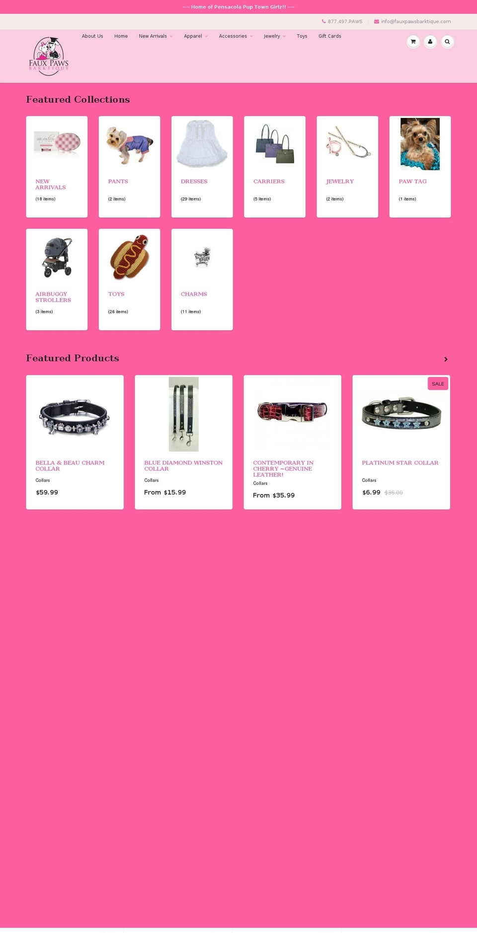 puptowngirlz.com — Shopify storefront screenshot