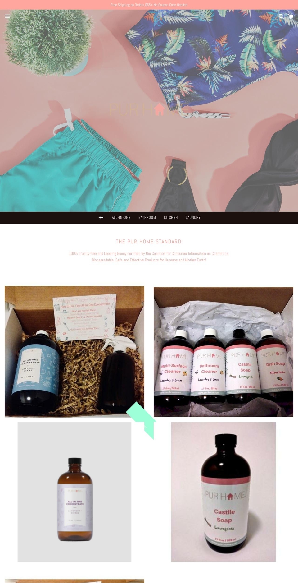 pur-home.com shopify website screenshot