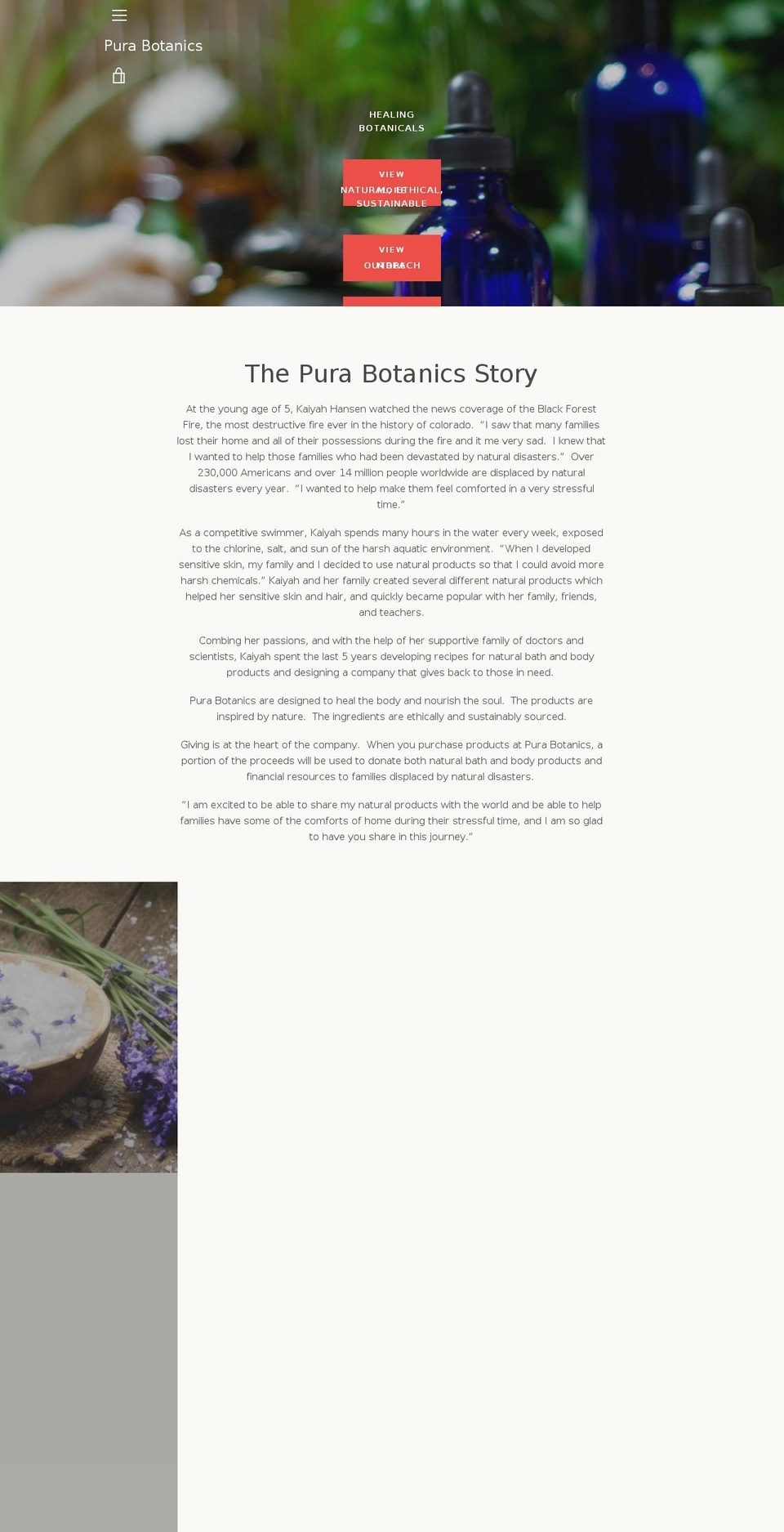 purabotanics.com — Shopify storefront screenshot