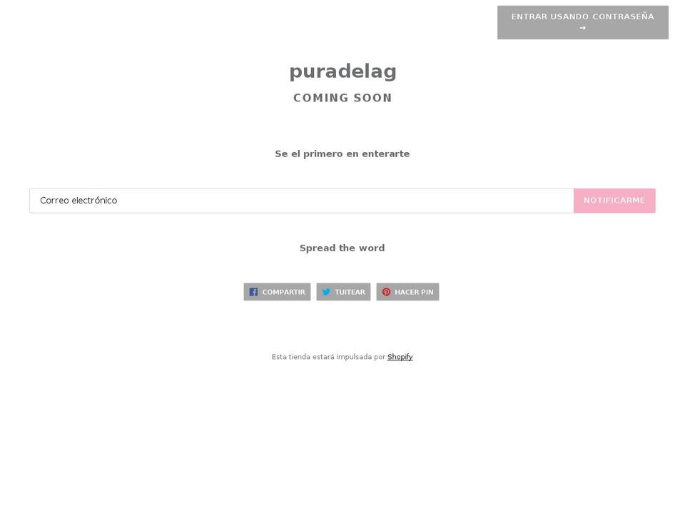 puradelag.com — Shopify storefront screenshot