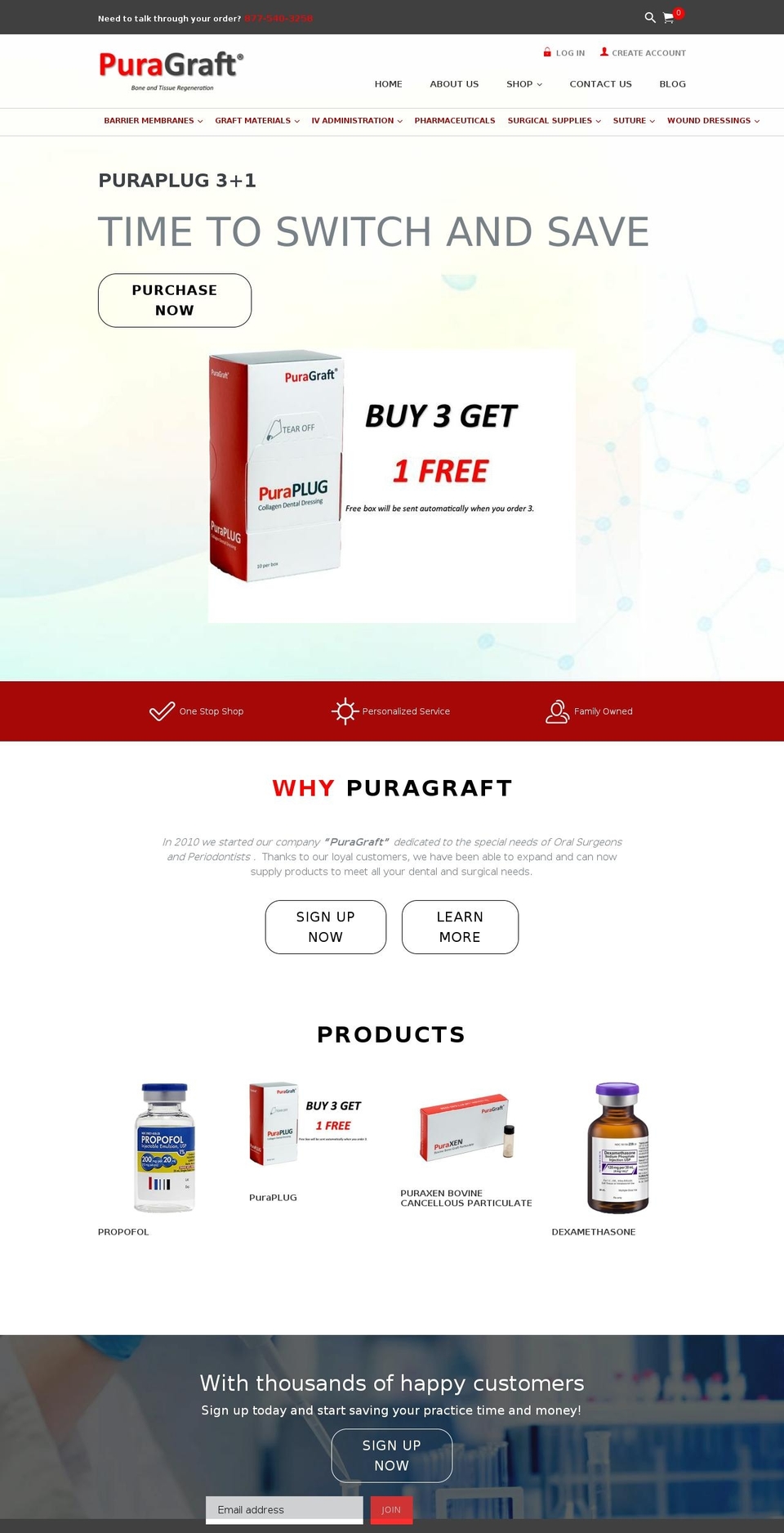 puragraft.com shopify website screenshot