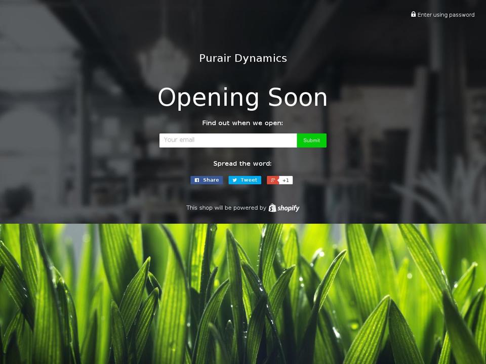 purairdynamics.com shopify website screenshot