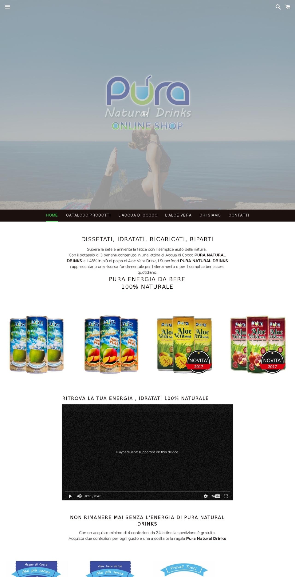 puranaturaldrinks.com shopify website screenshot