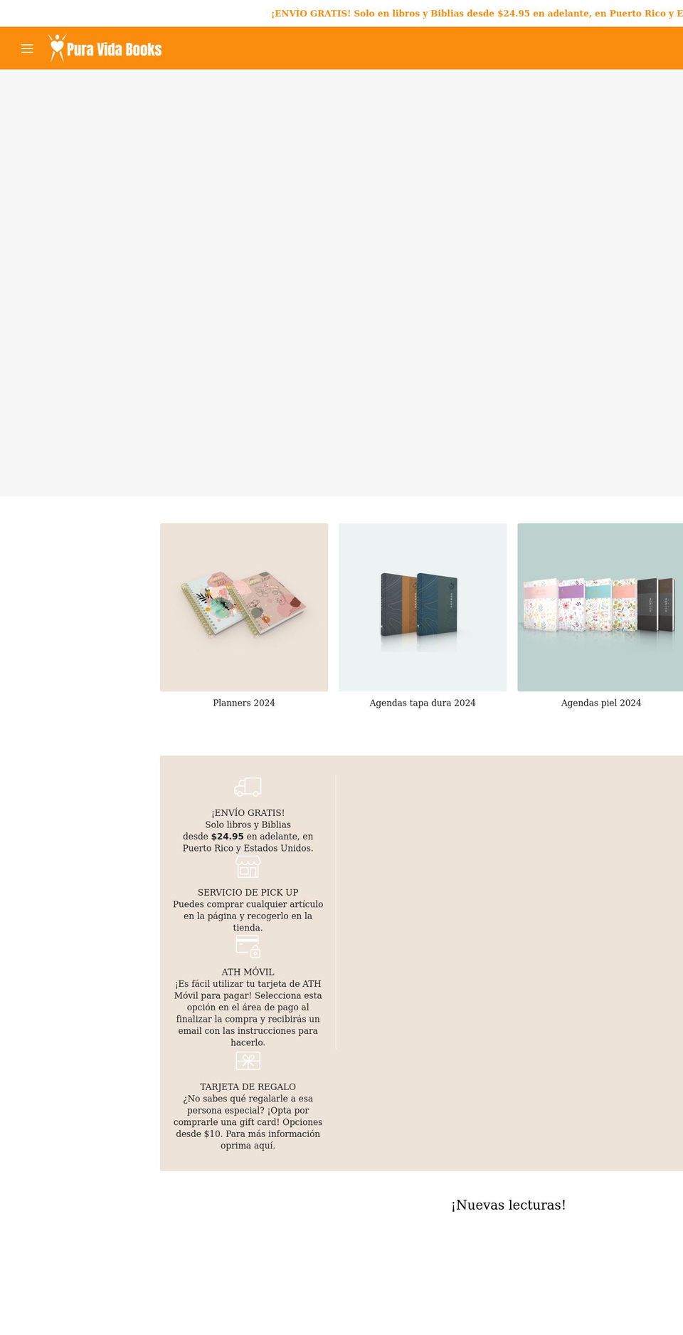 puravidabooks.com shopify website screenshot