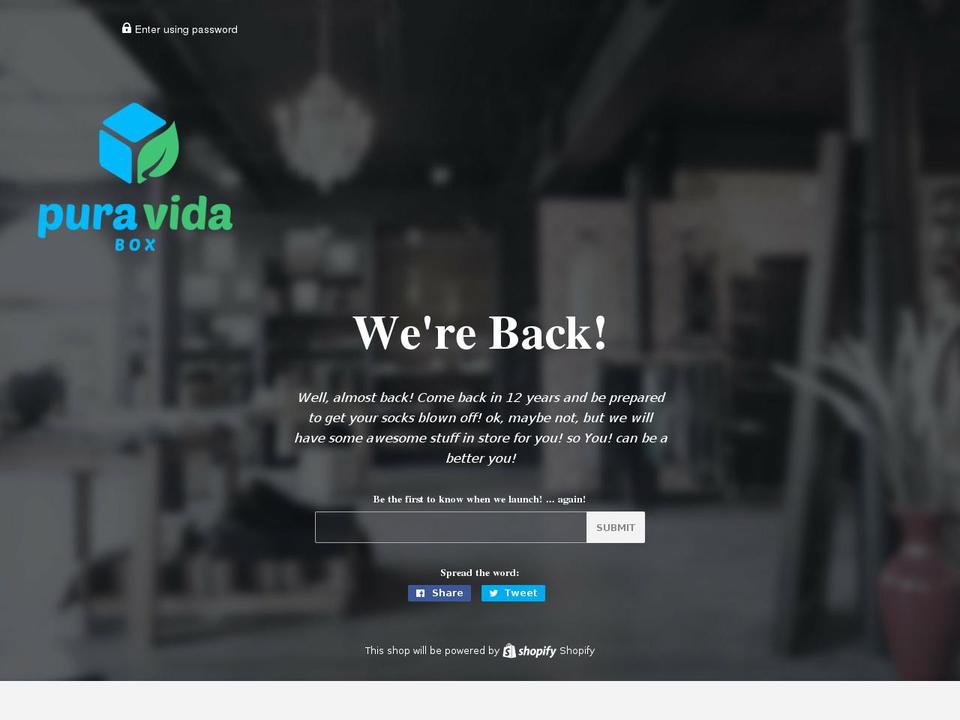 puravidabox.com — Shopify storefront screenshot